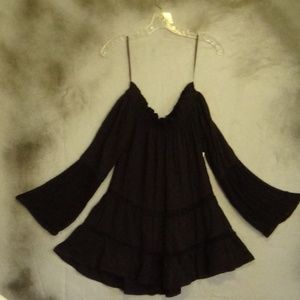 VOLCOM Black Ruff Crowd Top Size Small